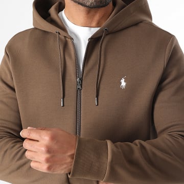 Polo Ralph Lauren - Sweat Zippé Capuche Original Player Marron