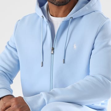 Polo Ralph Lauren - Sweat Zippé Capuche Original Player Bleu Clair