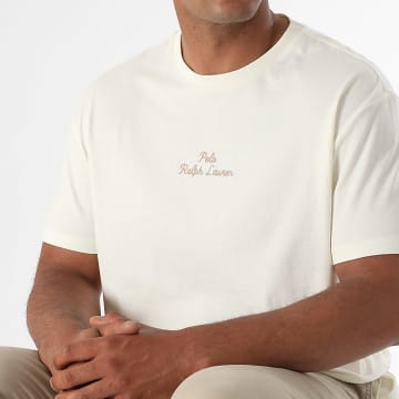 Polo Ralph Lauren - Tee Shirt Classic Fit Logo Embroidery Beige Clair