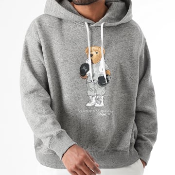 Polo Ralph Lauren - Sweat Capuche Polo Bear Gris Chiné