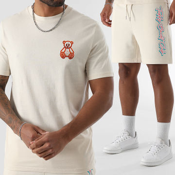 Teddy Yacht Club - Maglietta e set corto da jogging Small Extra Sweet Beige