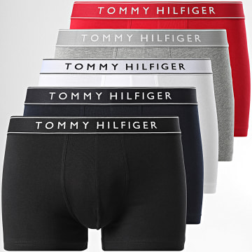 Tommy Hilfiger - Lot De 5 Boxers Everyday Essentials 3679 Noir Gris Chiné Blanc Bleu Marine Rouge