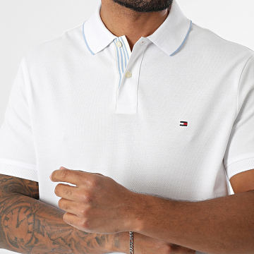 Tommy Hilfiger - Polo Manches Courtes Seas Placket Intrest 9542 Blanc