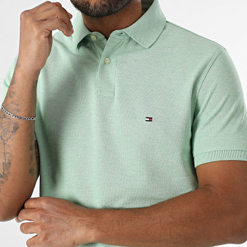 Tommy Hilfiger - Polo Manches Courtes 1985 7770 Vert Chiné