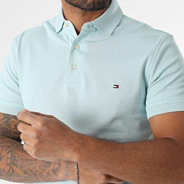 Tommy Hilfiger - Polo Manches Courtes Slim 1985 7771 Bleu Clair