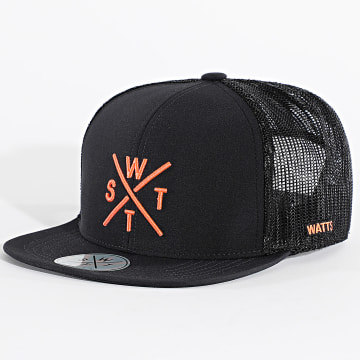 Watts - Trucker Cap Cruz Schwarz Orange Fluo