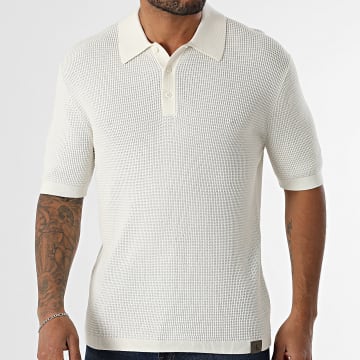 Calvin Klein - Polo Manches Courtes Maille 306G Beige Clair
