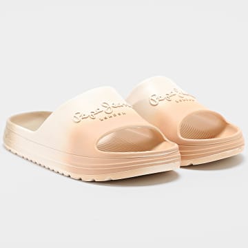 Pepe Jeans - Claquettes Femme Beach Slidecol PLS70166 Beige Saumon Dégradé