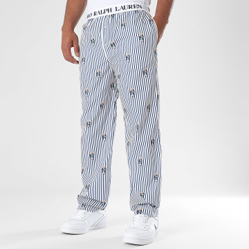 Polo Ralph Lauren - Jogginghose Mit Streifen Polo Bear Weiß Marineblau