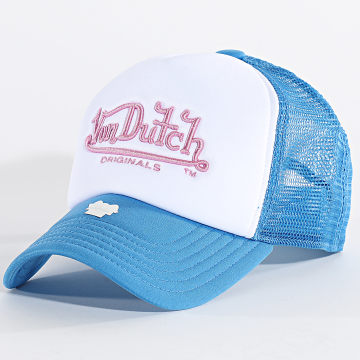 Von Dutch - Casquette Trucker Atlanta 7030897 Blanc Bleu Roi