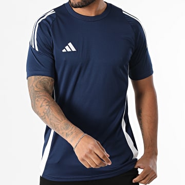 Adidas Sportswear - Tee Shirt A Bandes Tiro24 Jersey IS1018 Bleu Marine