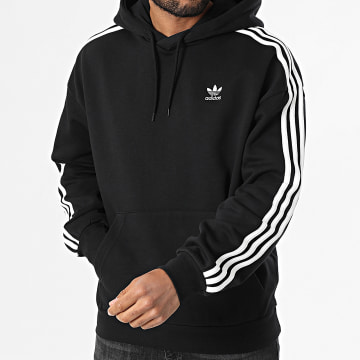 Adidas Originals - Sweat Capuche A Bandes Baggy JC6251 Noir