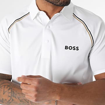 BOSS - Polo Manches Courtes Slim Patteo 50543333 Blanc