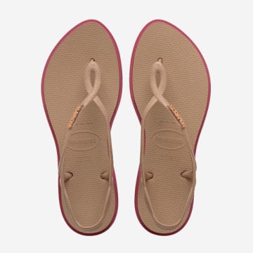 Havaianas - Tongs Femme Luna Point Beige Bordeaux