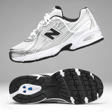 New Balance - Sneakers 740 Bianco Argento Metallizzato Nero