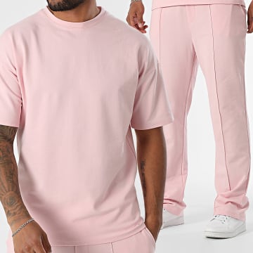 Uniplay - Oversize Tee Shirt and Jogging Pants 159 Pink Set