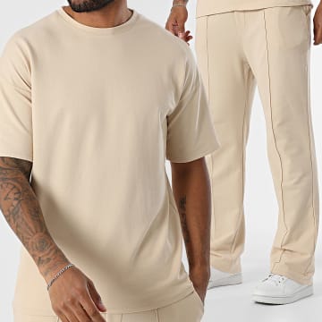 Uniplay - 159 Set composto da maglietta oversize beige e pantaloni da jogging