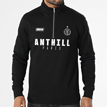 Anthill - AAA Sweatshirt mit Reißverschluss Schwarz Weiß