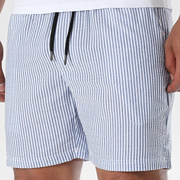 Classic Series - Short Jogging A Rayures 050 Bleu Blanc