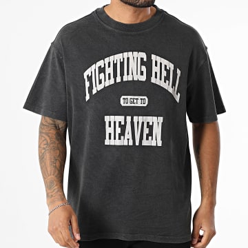 Ikao - Tee Shirt Oversize 137 Gris Anthracite