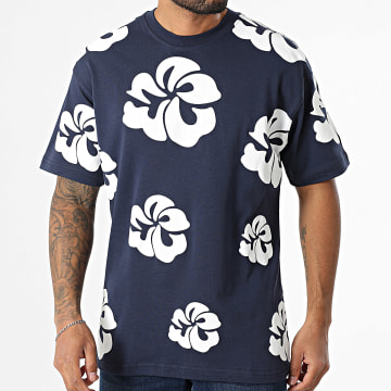 Ikao - Tee Shirt Oversize 130 Bleu Marine Floral