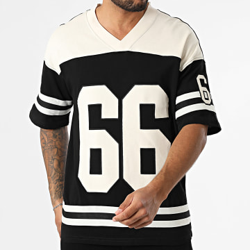 Ikao - Tee Shirt Oversize Col V 097 Noir Beige