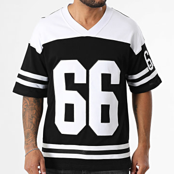 Ikao - Tee Shirt Oversize Col V 097 Noir Blanc