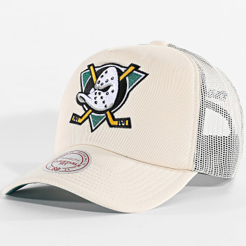 Mitchell and Ness - Anaheim Ducks Trucker Cap HT8615 Beige