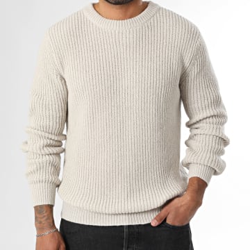 LBO - Suéter Cuello Redondo Grandes Puntos 2008 Gris Claro