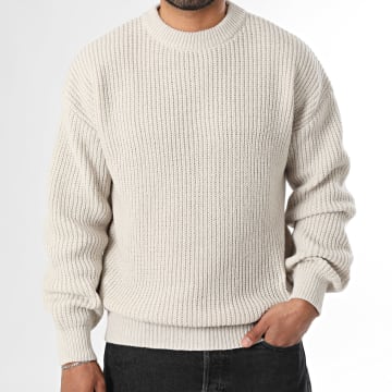 LBO - Pullover mit weitem Rundhalsausschnitt Grobe Maschen 2013 Hellgrau