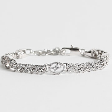 Make It Shine - Bracelet A Strass Iced Cuban Link Signature Argenté