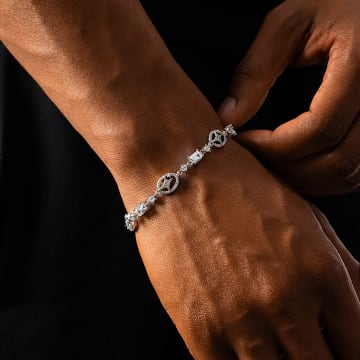 Make It Shine - Bracelet A Strass Iced Signature Argenté