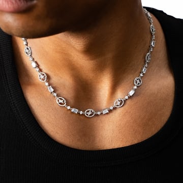 Make It Shine - Collier A Strass Iced Signature Argenté