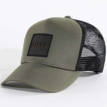 BOSS - Casquette Trucker Elliot 50535622 Vert Kaki Noir