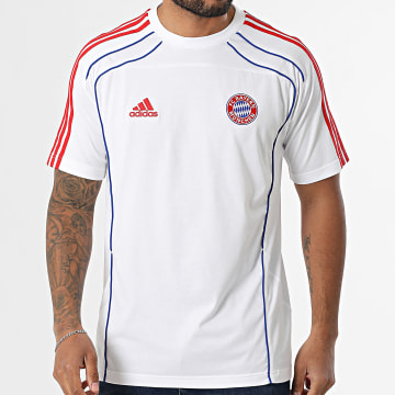 Adidas Sportswear - Tee Shirt A Bandes FC Bayern JF0587 Blanc