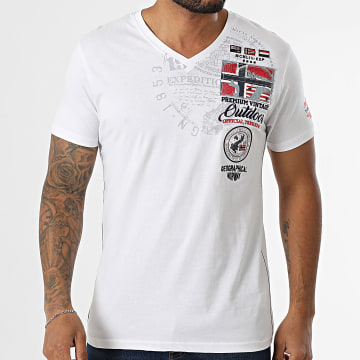 Geographical Norway - Tee Shirt Col V 776 Blanc