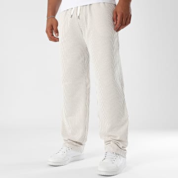 Jack And Jones - Pantalon Karl May Beige Blanc