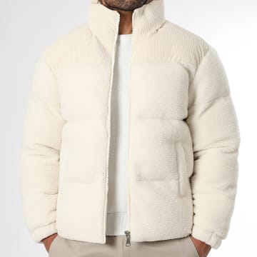 LBO - Bi-Material Corduroy Sherpa Polar Coat 1958 Light Beige