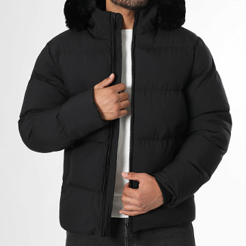 LBO - 1969 Black Fur Hooded Down Jacket