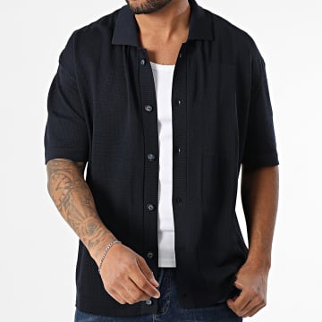 Mackten - Chemise Manches Courtes Maille 238 Bleu Marine