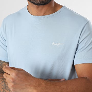 Pepe Jeans - Tee Shirt Slim Original Basic PM508212 Light Blue