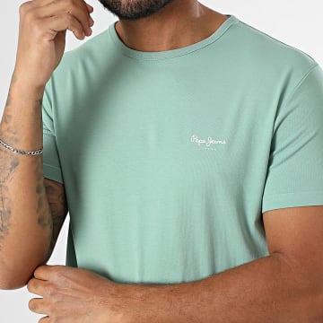 Pepe Jeans - Tee Shirt Slim Original Basic PM508212 Vert Clair