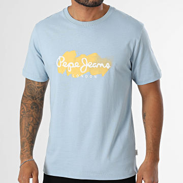 Pepe Jeans - Tee Shirt Milton PM509959 Bleu Clair