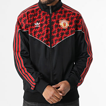 Adidas Originals - Veste Zippée A Bandes Manchester United JF0373 Noir Rouge