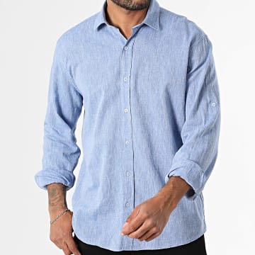 Armita - Chemise Manches Longues Regular Fit 807 Bleu Roi Chiné