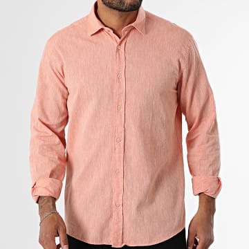Armita - Chemise Manches Longues Regular Fit 807 Rouge Clair Chiné