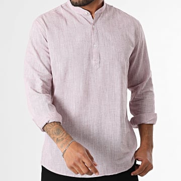 Armita - Chemise Manches Longues Regular Fit 808 Bordeaux Chiné