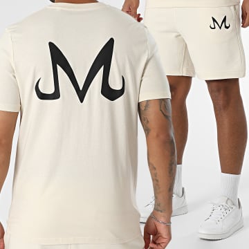 Dragon Ball Z - Ensemble Tee Shirt Et Short Jogging Bundle Buu Beige Noir