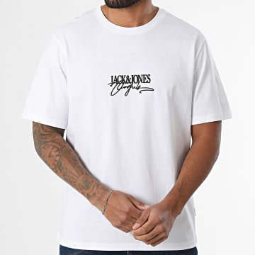 Jack And Jones - Tee Shirt Almeria Branding Blanc