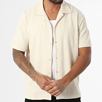 Jack And Jones - Chemise Manches Courtes Blujonah Beige Clair